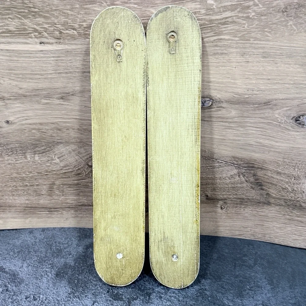 Vintage Hand‎ Painted Wooden Wall Sconces Set of 2 Grapevine Country Cottage
